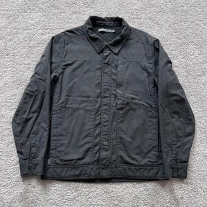 Icebreaker Merino Escape Thermo Jacket Mens Large Snap Button Wool Thermal Lined